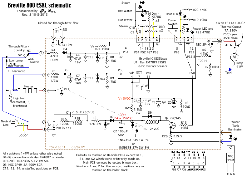 handmade 800ESXL schematic