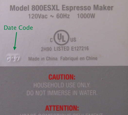Date code stamped center far left on label. All other label text is ink printed.