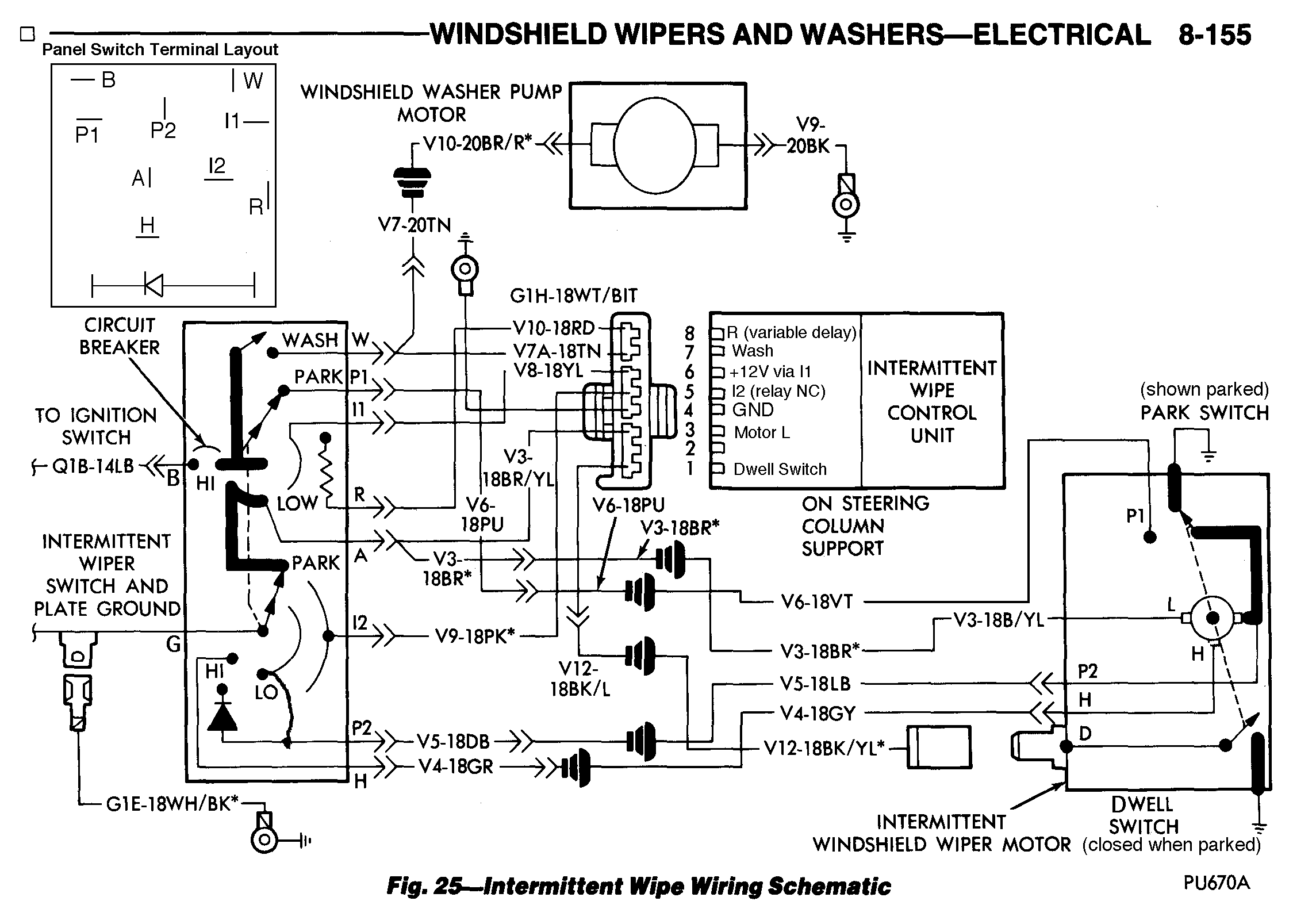 Fig. 25 from page 8-155 of the Chrysler 1981 Truck Service Manual