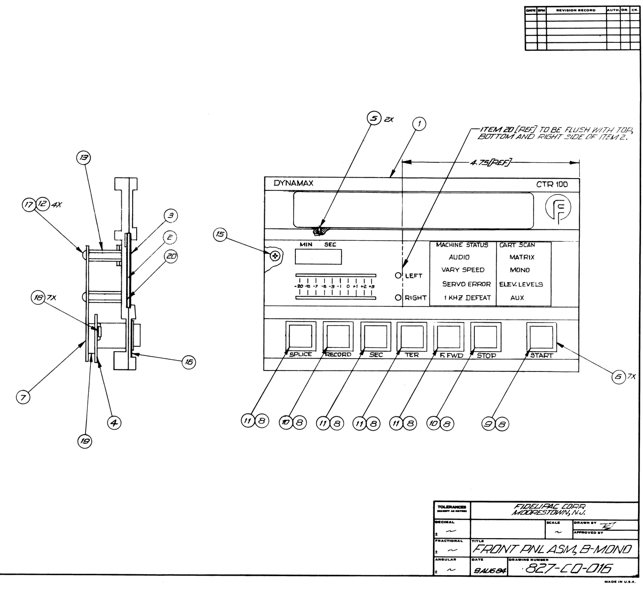 827-C0-016 drawing