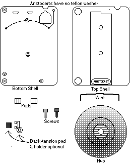 There are 10 pieces of a disassembled Aristocart