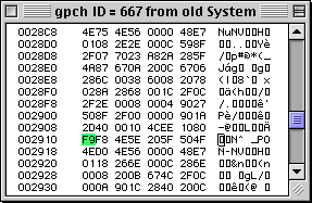 F9 at 2910 viewed in ResEdit