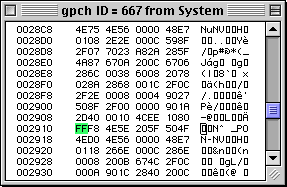 FF at 2910 viewed in ResEdit