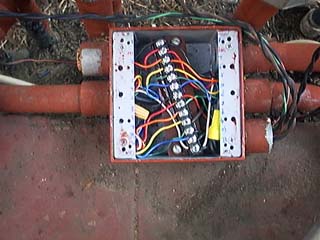 Patio junction box closeup